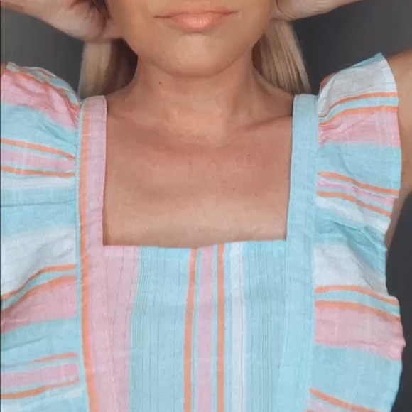 Vici Dolls Ruffle Pastel Striped Romper - Picture 4 of 13